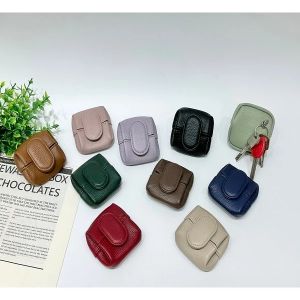 Genuine Leather Coin Purse Mini Portable Fashion Woman Wallet Earphone Key USB Storage Bag Creative Cowhide Pouch
