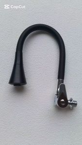 [VIENA] Kran Angsa Fleksibel Kran Cuci Piring Keran Sink Kran Dapur Dinding Hitam FF04BLK Terompet