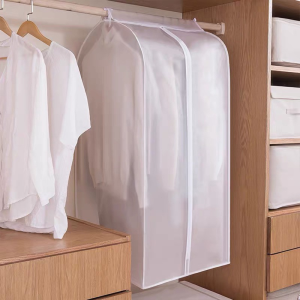 Clothes dust cover PEVA transparent fully enclosed clothing dustproof and waterproof storage rack suit jacket dust cover