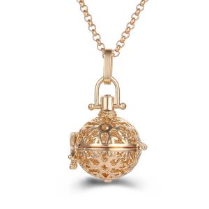 Vintage Mexico Chime Music Angel Ball Locket Vòng Cổ Cho Bà Bầu Hương Liệu Khuếch Tán Tinh Dầu Phụ Nữ Mặt Dây Chuyền Thời Trang Hợp Thời Trang