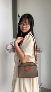 Women Color Block PU Leather Crossbody Bag Double Zipper Multi Compartment Sling Bag Casual Small Shoulder Cellphone Handbag