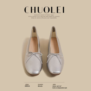 CHUOLEI | Spring New Style Mary Jane Flats Easy On Silvery Bow