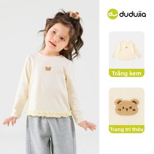 DUDUJIA | Áo thun tay dài cổ cao mùa thu cho bé gái
