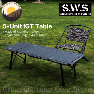 SWS Outdoor Camping Yunchi Five-Unit IGT Table Folding Aluminum Alloy Height Adjustable Table Multi-function