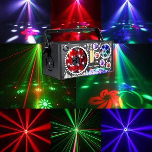 Đèn Disco LED RGB YSH 7 Với Hiệu Ứng GOBO Điều Khiển Từ Xa Đèn Laser Giáng Sinh Dùng Trong Nhà Quán Bar Tiệc KTV Điều Khiển DMX Đèn Chiếu Sáng Ngày Lễ RG