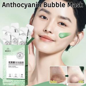 Anthocyanin Bubble Mask Tightens Pores Nourishes And Brightens Skin Deep Cleansing Blackhead Exfoliating Acne Clay Mask