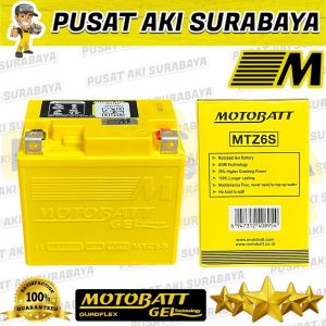 MOTOBATT MTZ6S 6 AMPER AKI MOTOR ADV 150 160 VARIO ISS IDLING STOP SCOOPY LEXI SATRIA FU PCX GTZ7S YTZ6V GTZ6V KGG6S