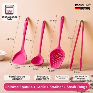 kochblume | Non-stick Heat-resistant Pink Kitchen Set