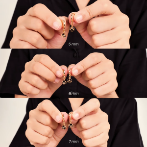 Xuping Anting Panjang Jurai Kubus Lapis Emas - Perak Lapis Emas 18K