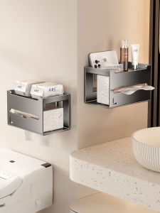 LOCIKA | No-drill Wall-mounted Tissue Holder Shelf