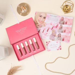 mahatic box isi 5pcs lipmatte wanita terbaru lipstik perempuan lipmatte by oki setiana dewi