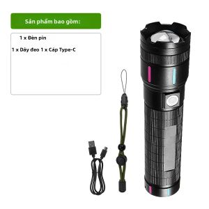 Đèn Pin LED Công Suất Cao 900W 990000000LM Đèn Pin Sạc Tầm Xa Hợp Kim Nhôm Để Đi Bộ Cắm Trại Khẩn Cấp Chống Thấm Nước