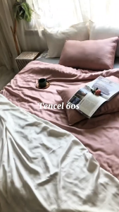 Combo Ruột + Vỏ gối ôm Tencel 60s Runa Corner cao cấp kích thước 70x100cm màu trơn bóng mịn mát lạnh