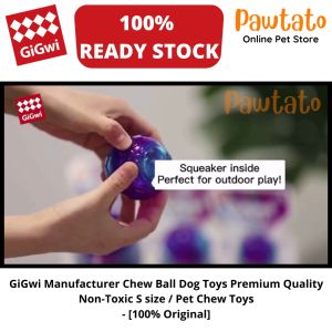 [Official GiGwi Product Dealer] GiGwi Bouncing Squeaky Toy Ball (S/M size) for all breed Dog/Puppy - [100% Original]