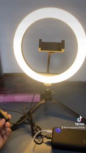 Halo Ring Light LED 120 LED 10 Inci dengan Holder & Mini Tripod Ring Light: Selfie, Make Up, Vlog & Mukbang
