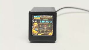 Smart Crypto Mining Display Mini Bitcoin Miner Monitor Plug & Play WiFi Real-Time Hashrate USB Powered