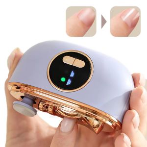 Low Noise Long-Lasting Electric Nail Trimmer Polisher Automatic Convenient Electric Nail File Cutter Nail Clipper with Led Light
