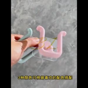 JOL-FASHION No Punching Multifunctional Bathroom Slipper Hook Wall-Mounted Paste Shoe Storage Rack Slipper Hanger