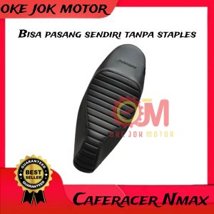 Cover jok motor model Caferacer Nmax pake karet tinggal pasang