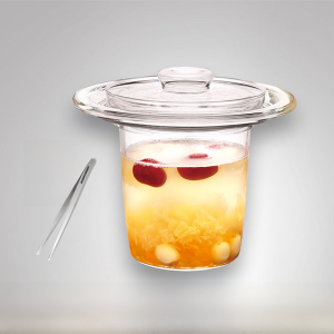 Health Preservation Pot Universal Accessory Glass Ceremonial Pigeon Nest Special Stew Pot for 2 People Soup Bowl Small Porridge Cup