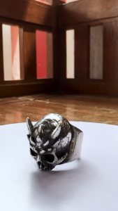 Pewterland Ringskull Grootskull: Cincin Tengkorak 3D Bahan Logam Timah untuk Pria & Wanita