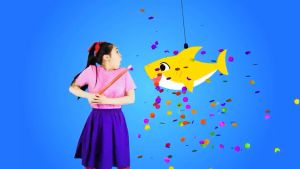 Party Shark Pinata For Party Celebrations (53cm x 29cm x 37cm) (With Pinata Stick)