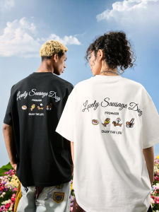 American Street Style Embroidered Dachshund T-Shirt