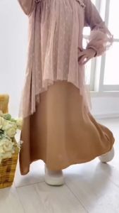 Gamis Anak Perempuan Auryn Dress Kids Crinkle Airflow Premium Tille Dot Import Gamis Anak Viral Terbaru