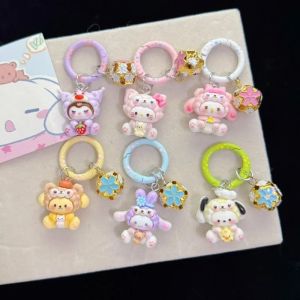 Sanrio Key Hanging Kuromi HelloKitty Kawaii Cinnamoroll Girlish Heart Mymelody Pochacco Cartoon Bag Gift