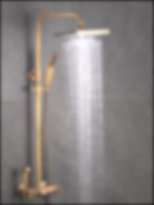JUNSHEN | Antique Style Brass Pressure Boosting Thermostatic Shower Set