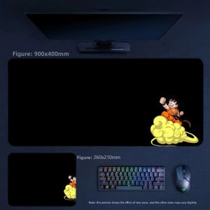 Bandai | New Precision Edge Locking High-quality Dragon Ball Printed Leather Mouse Pad Boys E-sports Game Non-slip Keyboard Pad Table Mat