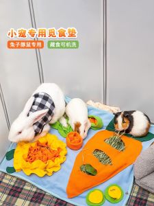 Pet Sniffing Pad for Foraging Training Hamster Guinea Pig Chinchilla Boredom Buster Toys Rabbit Grass Rack Feeder