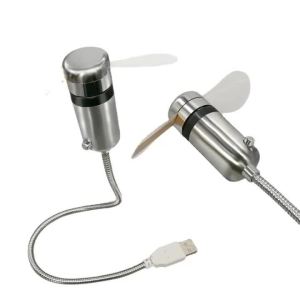 Novel USB Fan Mini LED RGB Lamp Computer Programmable Fan Flexible Goose Neck DIY Message Suitable for PC Laptops and Desktops
