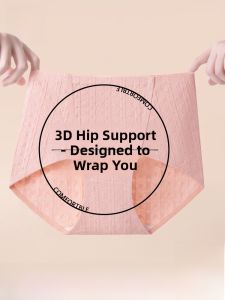 MiiOW | Antibacterial High-Waist Cotton Underwear Womens Triangle Panties Seamless Comfortable Abdomen Lifting Butt Shaping Briefs