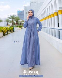 SERAYA DRESS BY LATISZA dress gamis muslim wanita Samira X wolly gamis