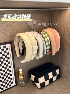 Treo Tường Phụ Kiện Tóc Người Tổ Chức Không Khoan Hút Nhà Ký Túc Xá Trang Sức Màn Hình Lưu Trữ Giá Đỡ Sáng Tạo Nhựa