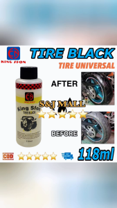 UNIVERSAL KING SFON TIRE BLACK 118ML FOR MOTORCYCLE AND CAR Long Lasting Shine & Rain Shine Resistance
