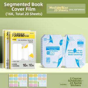 deli | Segmented Self-Adhesive Transparent Matte Book Cover A4 16k