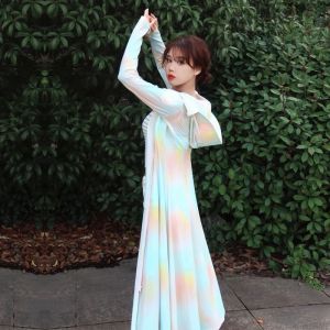 Áo Chống Nắng Ice Silk Màu Sắc Dài Mùa Hè Mới Nhẹ Thoáng Khí Chống Tia UV Váy Dài Chống Nắng Thời Trang Nữ