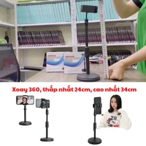 Loại Tốt - Nặng 300g Đế Chân Tròn L7 Giá Đỡ Điện Thoại Livestream Để Bàn  Kẹp Chống Lưng Xoay 360 Tiện Lợi