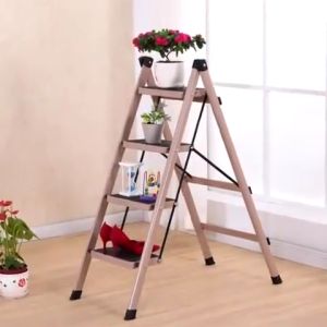 Portable Ladder Sturdy Non-Slip Lightweight Foldable Storage Ladder Aluminum Folding Step Ladder ZOVERSTOCK