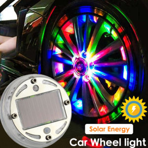 LED Light Solar Energy Flash Car Wheel Light Hub Bulb Tire Tyre Valve Cap Lamp