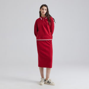 SALTUM | American Vintage Polo Collar College Style Loose Sport Sweatshirt