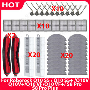 Roborock | Fit For Roborock Q10 S5 / Q10 S5+ /Q10V/Q10V+/Q10 VF/Q10 VF+/ S8 Pro/S8 Pro Plus Parts Main Side Brush Filter Mop Cloth Dust Bag