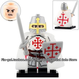 Medieval Crusader Teutonic Templar Knight Figure Building Block Toy