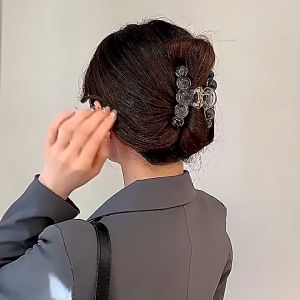 Kẹp tóc càng cua đính châu màu thạch sang trọng thời trang dành cho nữ K193