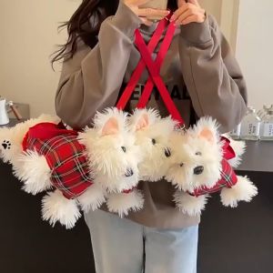 Túi đeo chéo cho chó West Highland White Terrier phong cách Nhật Bản dễ thương hoạt hình mềm mại đa năng