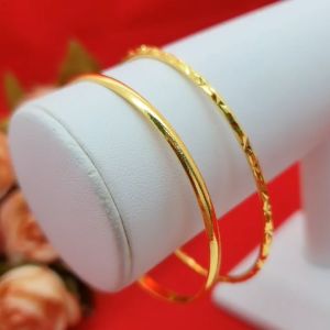 กำไลทอง คละแบบ เส้นผ่านศูนย์กลาง 6.2-6.5 ซม. งานสวย ชุบทอง ใ่ส่ได้ทุกโอกาส ทองปลอม พร้อมส่ง
