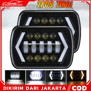 (Dikirim Dari Jakarta) TERMURAH LAMPU DAYMAKER KOTAK 7inch KOTAK RING 2WARNA UNIVERSAL MOTOR MOBIL