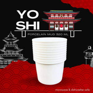YOSHI Porcelain Mug | Cangkir Keramik | Porcelain Cup | Mug Porselen